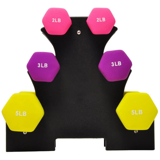 Dumbbell Set with Stand (2lbs, 3lbs, 5lbs set)