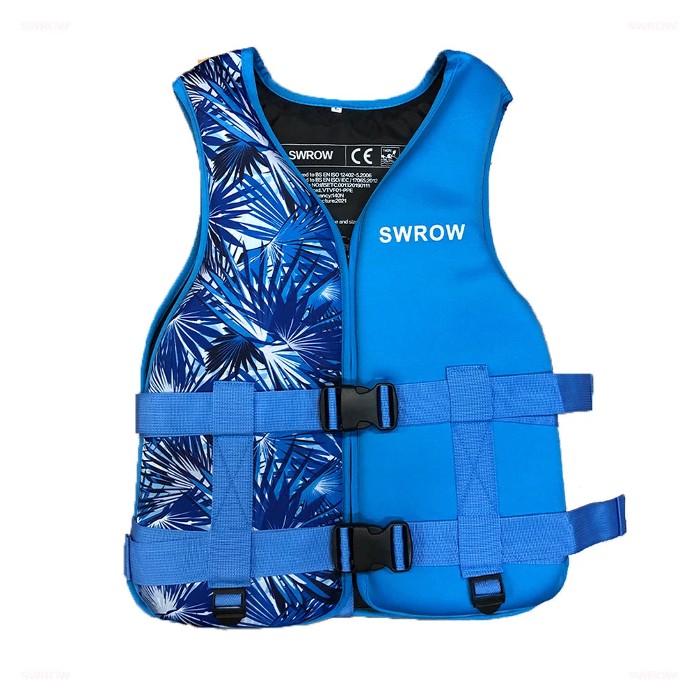 Portable fashion adult children's life jacket neoprene swimming life jacket