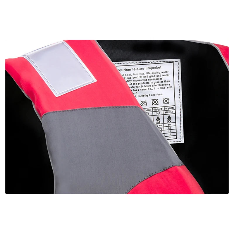 Life Vest with Whistle for Adults, Polyester Safety Gear