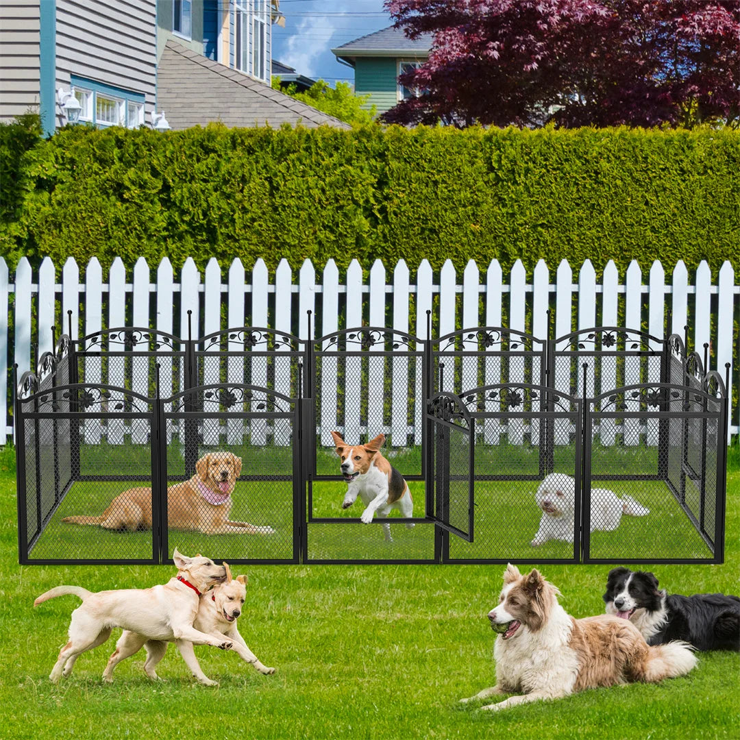 8 Panels DIY Heavy Duty Dog Playpen Pen