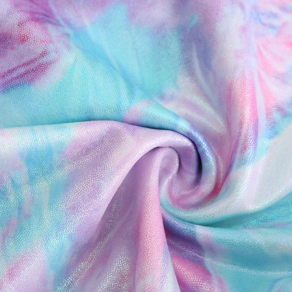 Girls' Rainbow Gradient Color Ballet Leotard