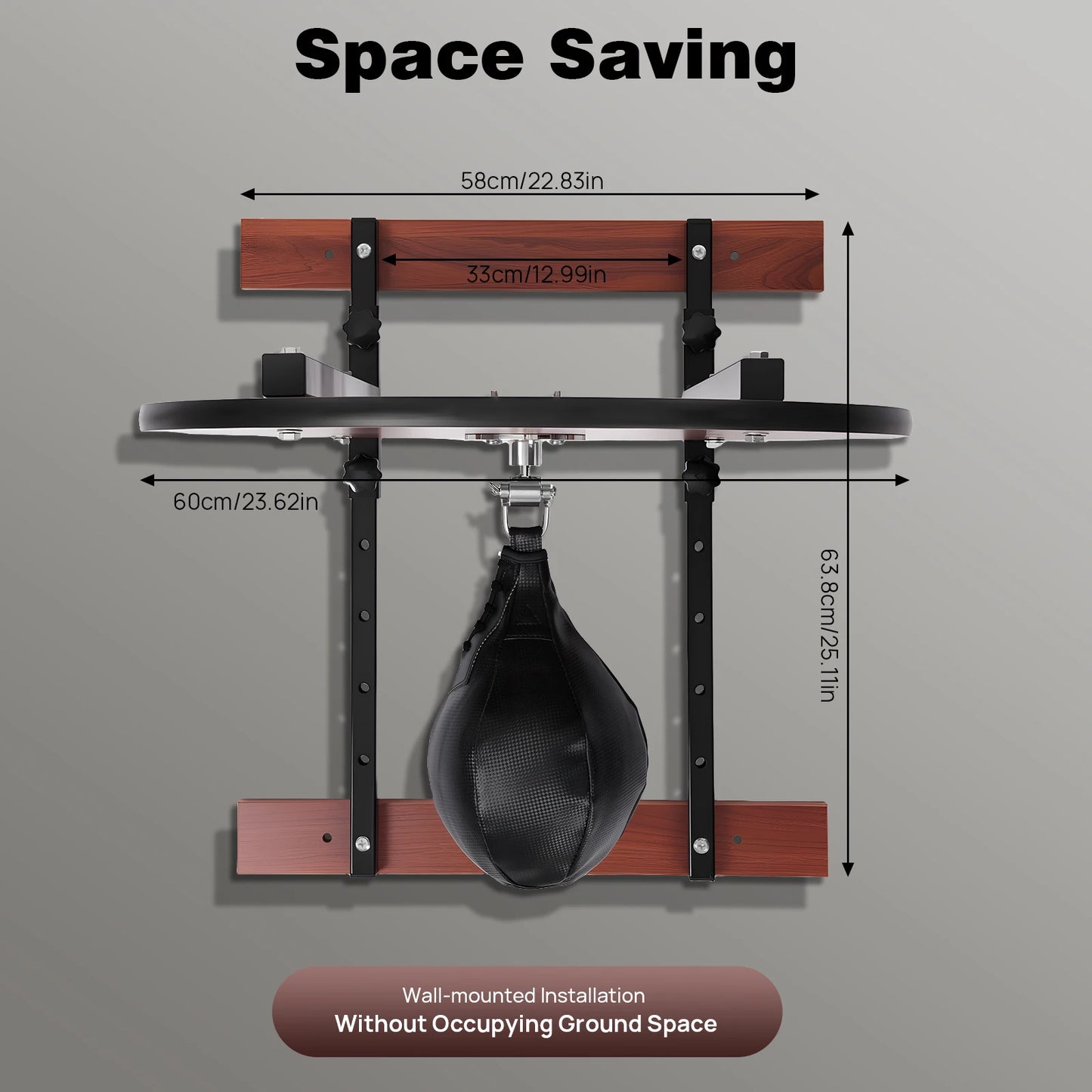 Heavy Duty Adjustable Speed Bag Platform Kit,Professional Wall Mounted Punching Ball