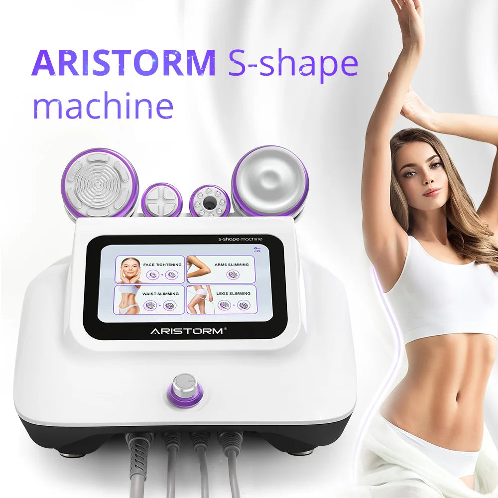 S Shape Ultrasonic 30K Cavitation Machine Fat Burning Radio Frequency Skin Tightening