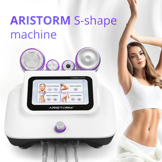 S Shape Ultrasonic 30K Cavitation Machine Fat Burning Radio Frequency Skin Tightening