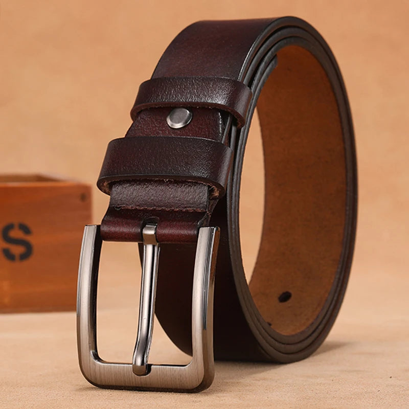 110 120 130 140 150 160 170cm Plus Size Men Belts High Quality Genuine Leather LONG Large Pin Buckle
