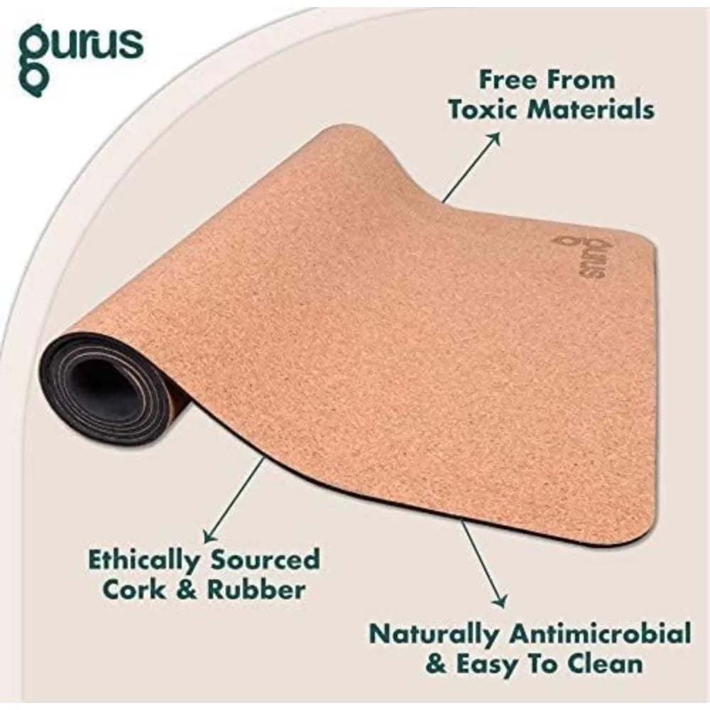 Sweat Proof Durable Cork Yoga Mat Thick Non Slip