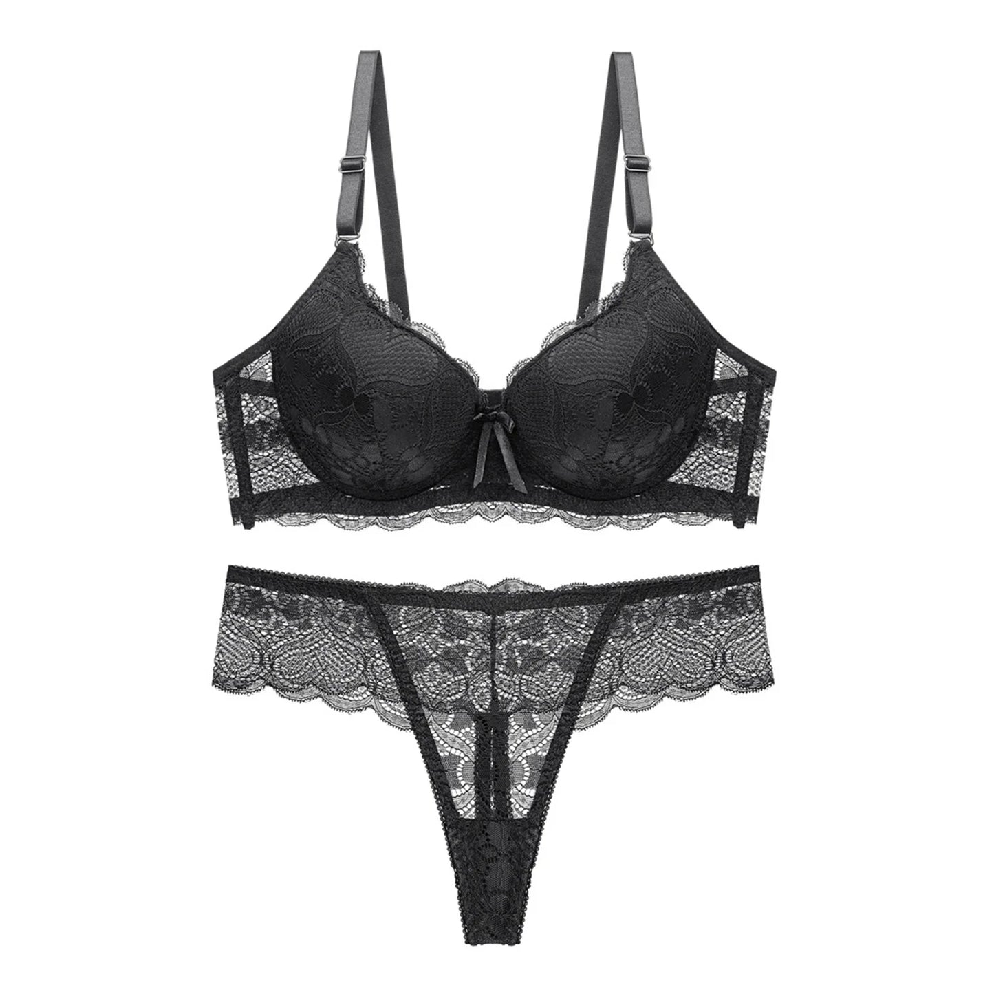 Women s Floral Lace Lingerie Set Sheer Mesh Seductive Babydoll