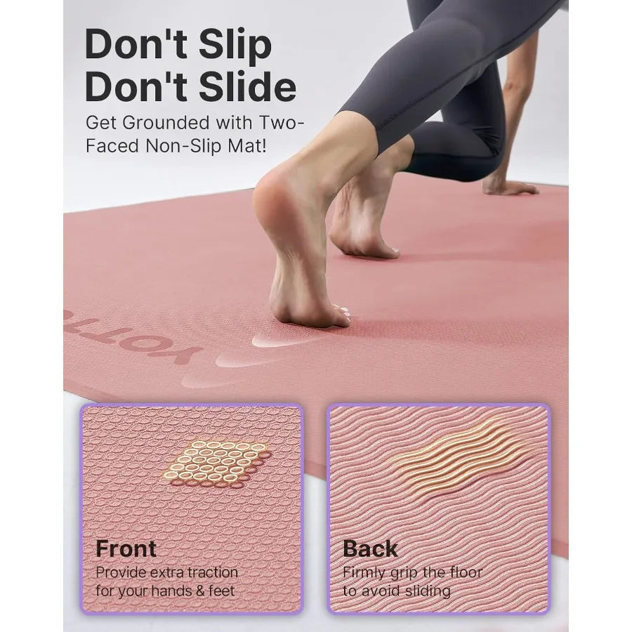 Large Yoga Mat 75 52 1 2 inch Extra Wide TPE Exercise Mat