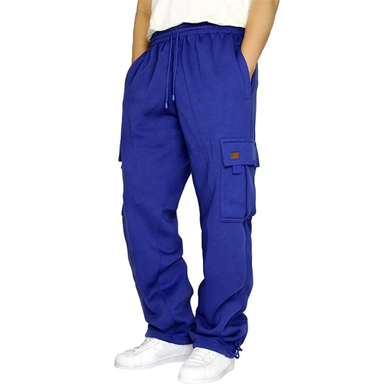 Men’s Loose Cargo Pants Casual Drawstring