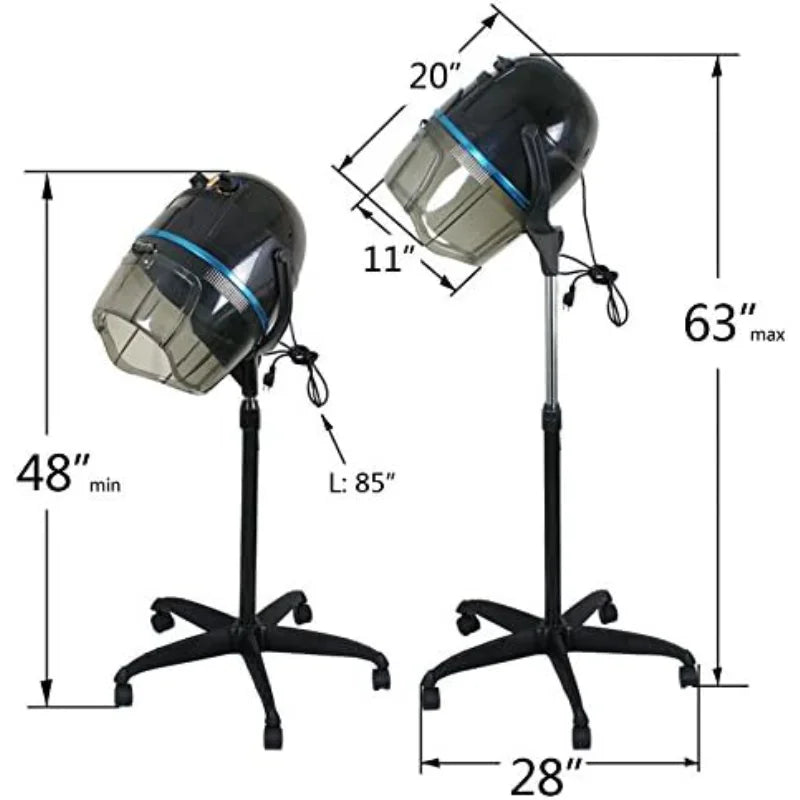 1300W Adjustable Hooded Hair Dryer Professional Stand Up Bonnet Hair Dryer