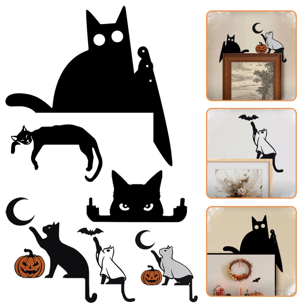 Halloween Black Cat Door Topper Door Frame