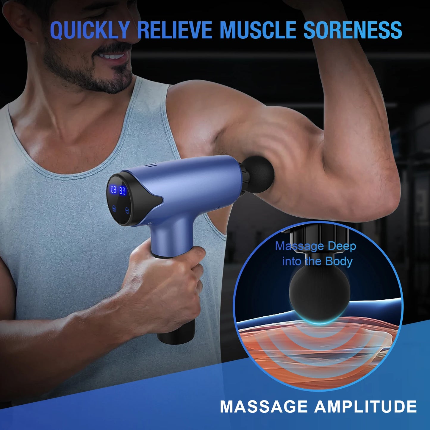 WS-028 Fascia Gun Tissue Massager 30 Speeds
