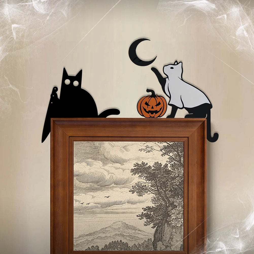 Halloween Black Cat Door Topper Door Frame