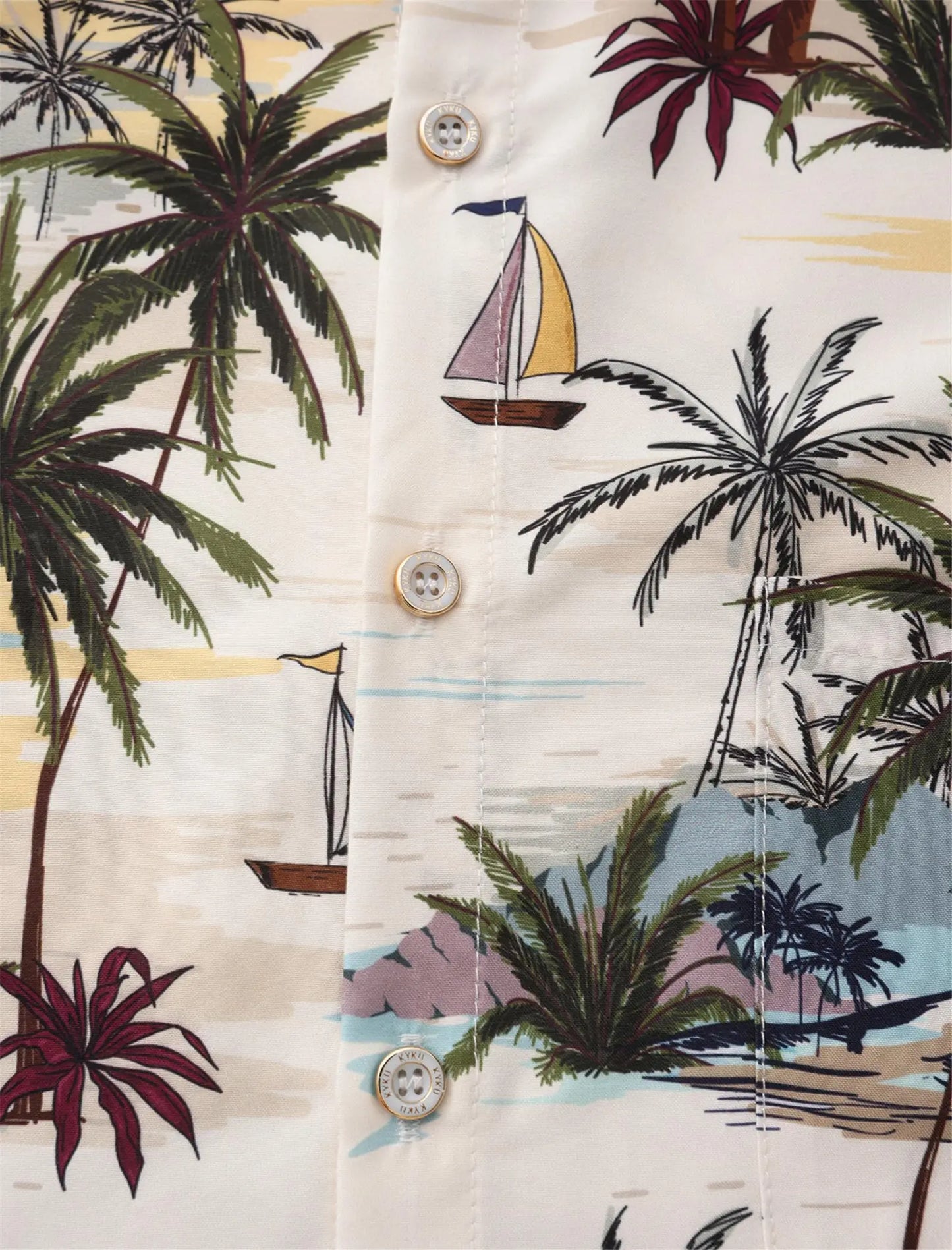KYKU Hawaiian Shirt for Men -  Summer Clothes with Pockets