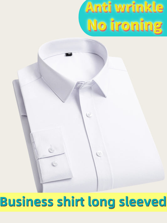 Men's Ultra-Stretch Shirt - High-Quality Silky Business Formal Long-Sleeve Shirt