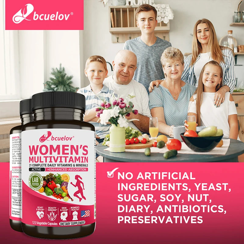 Women's Multivitamin, Supplements Vitamins A, C, D, E, Supports Bone Immune Health