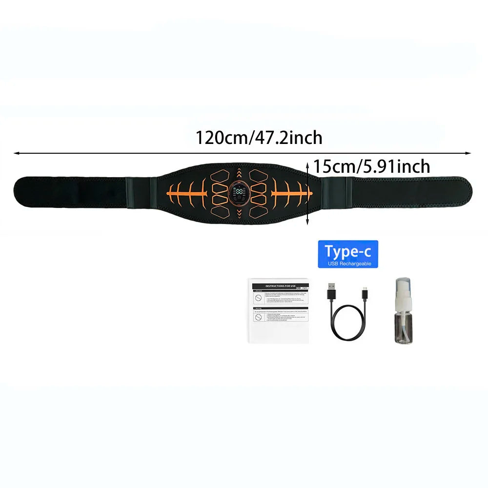 Muscle Toner Smart Abdominal Toning Belt EMS Muscle Stimulator Ab Trainer   Massager Weight Loss Fitness Equipment