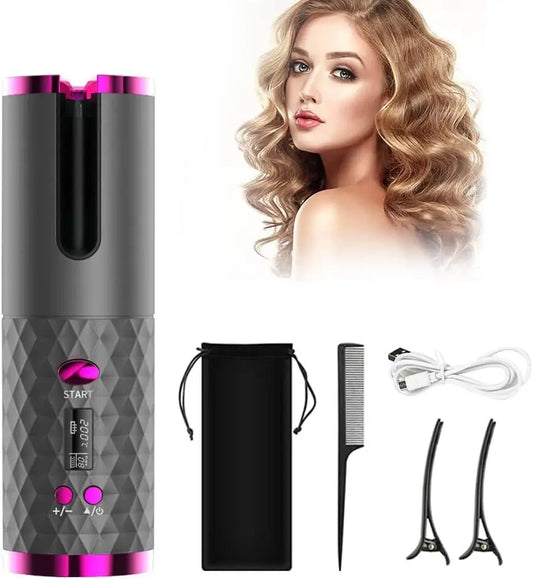 LED Display Temperature Unbound Cordless Hair Curler