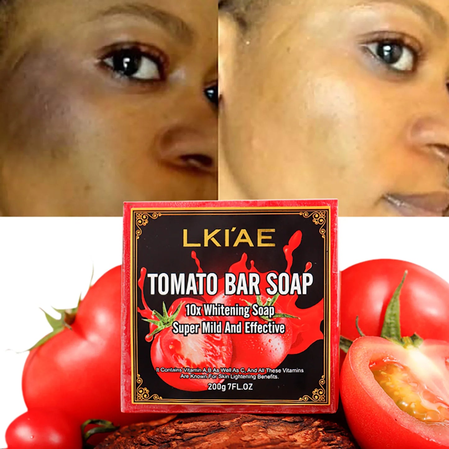 Organic Tomato Soap Bar, Lightening Skin, Deeply Clean, Exfoliate, Remove Dark Spots, Moisturizing,