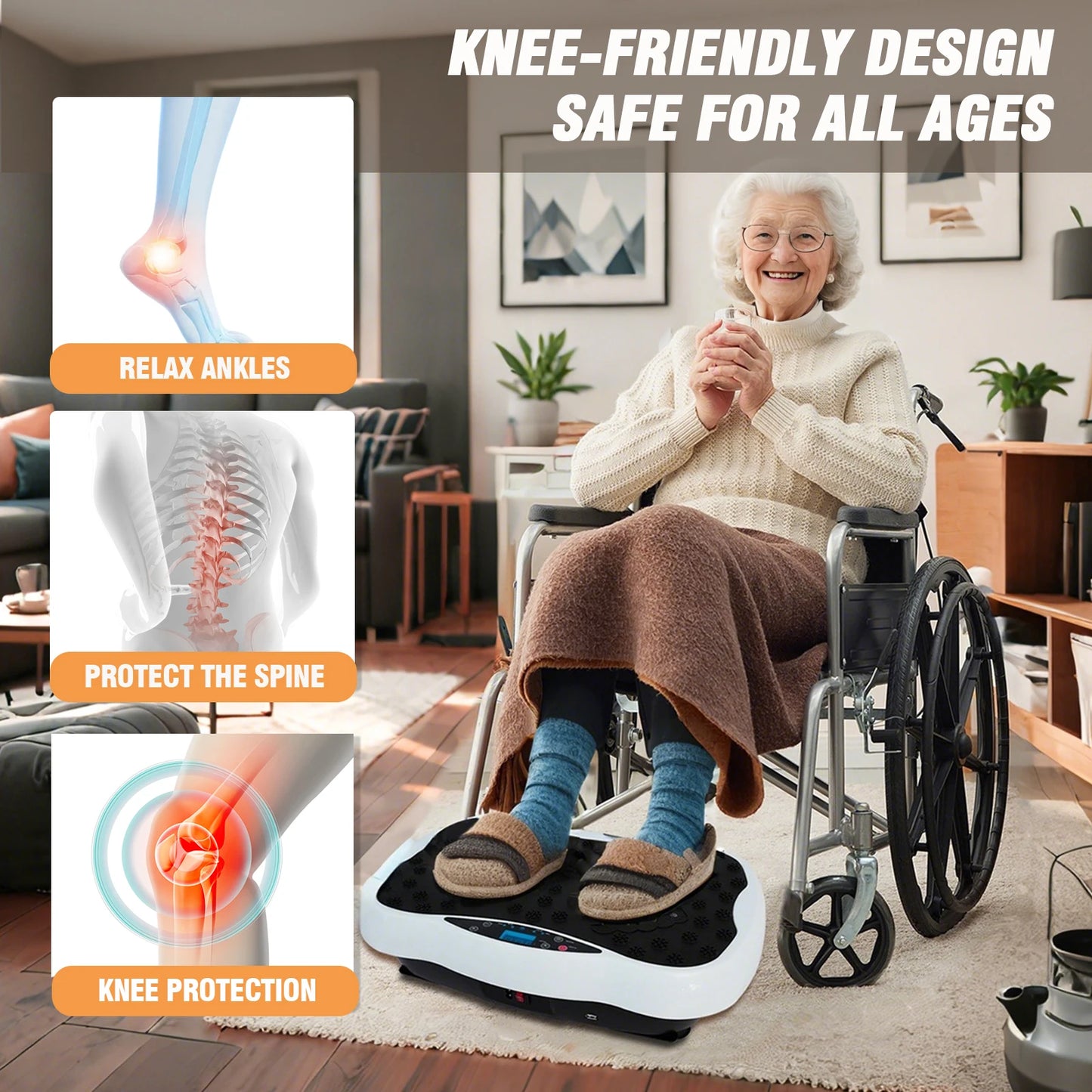 Full-Body Vibration Plate Exercise Machine Fitness Equipment Workout