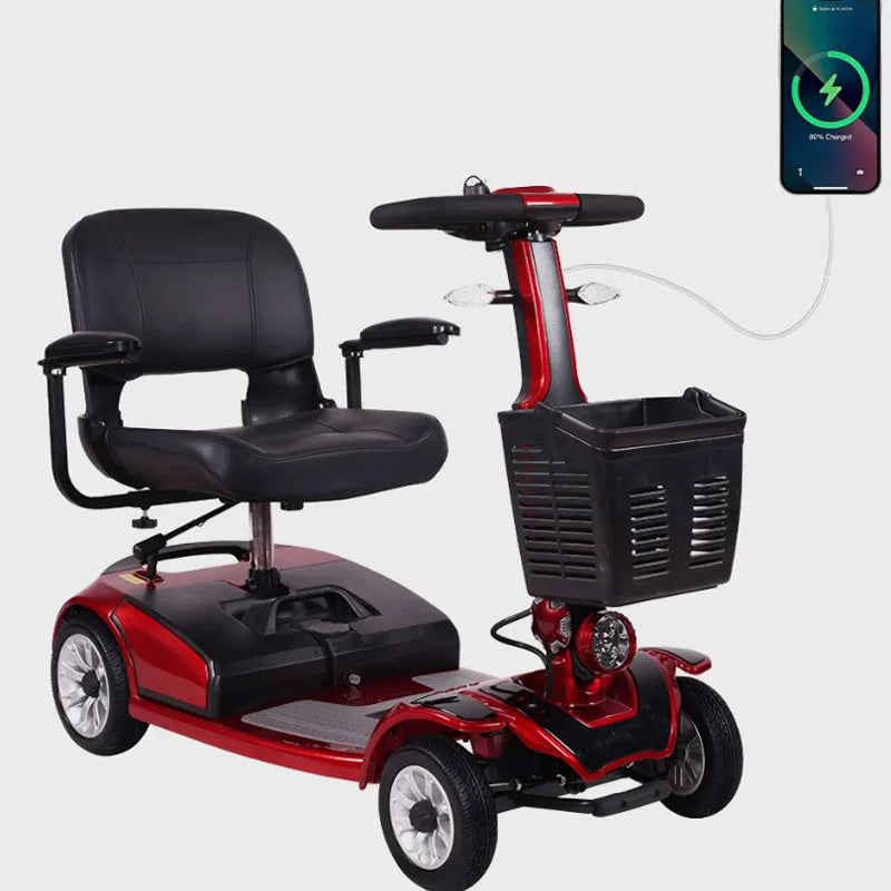 4Wheels Mobility Scooter 180W/250W 24V 12Ah/20Ah Disabled Elderly Portable