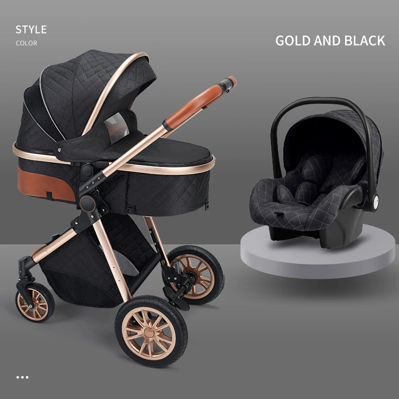 Luxury Baby Stroller 3 in 1 High Landscape Baby Cart Model BWSV9A
