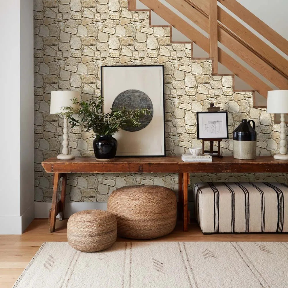 Easy to Install, 30 x 30 cm, 10 pcs, 3D PVC Faux Stone Waterproof Wall Panel, Adhesive Wallpaper, Living room, Wall Decoration