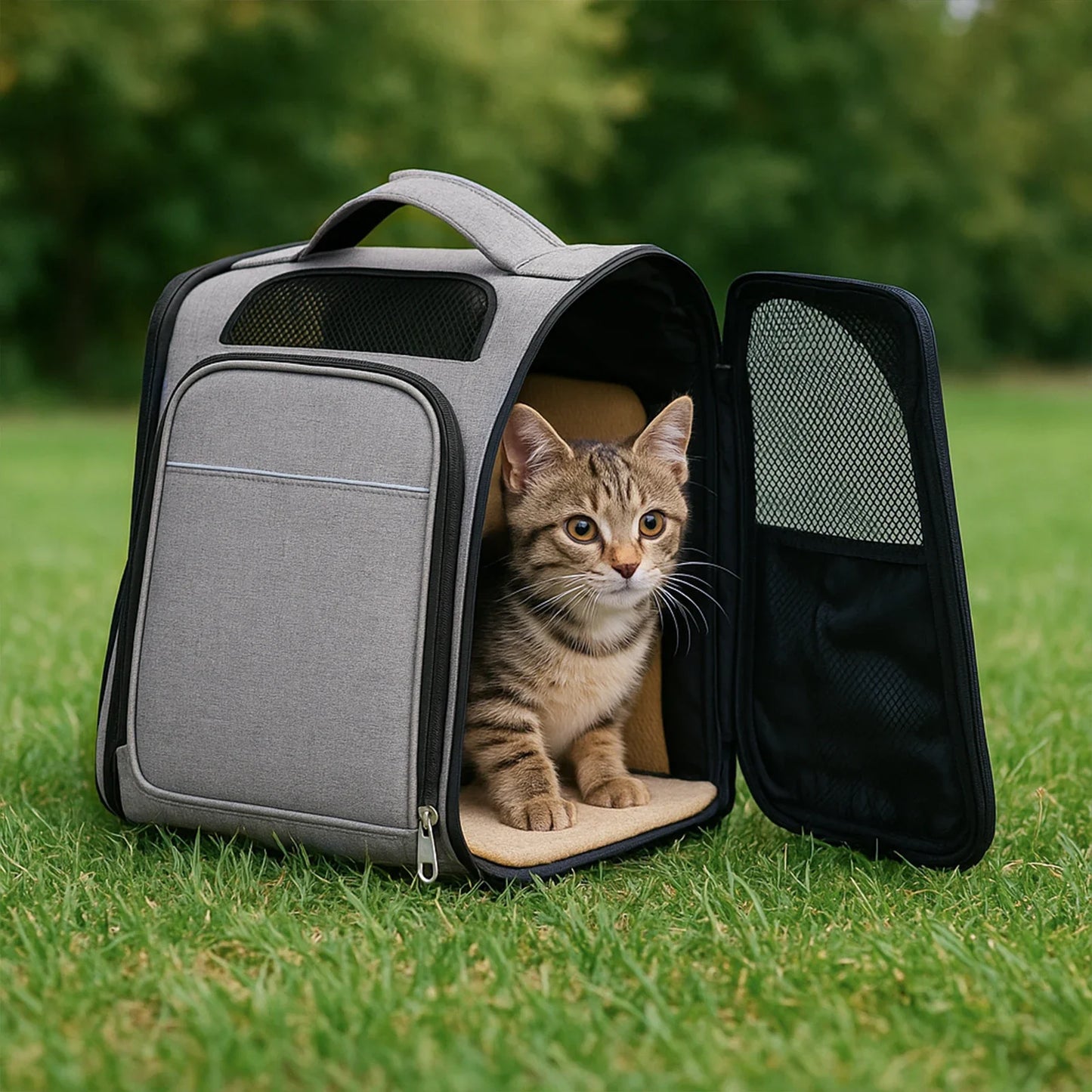 Breathable Pet Cat Carrier Backpack Foldable Pet Carrier