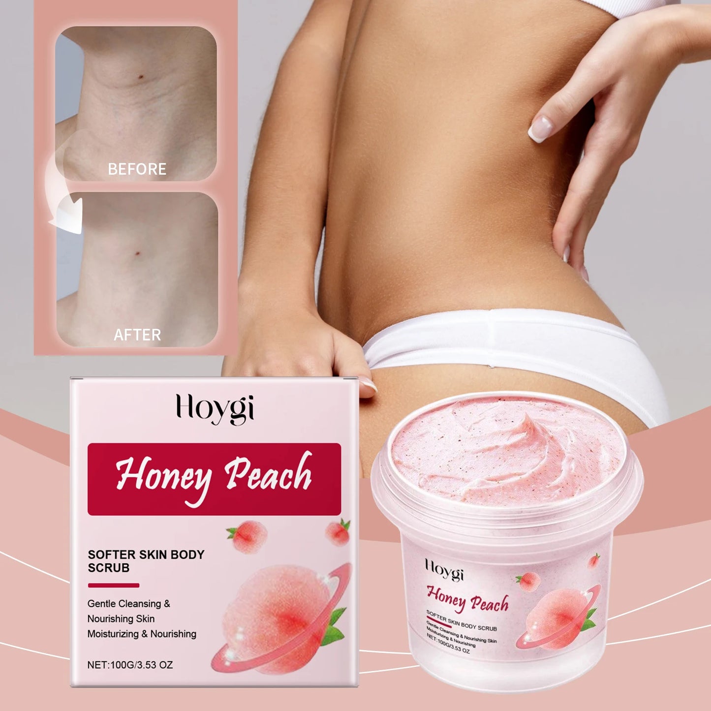 4PCS body scrub gentle exfoliating moisturizing body care cream