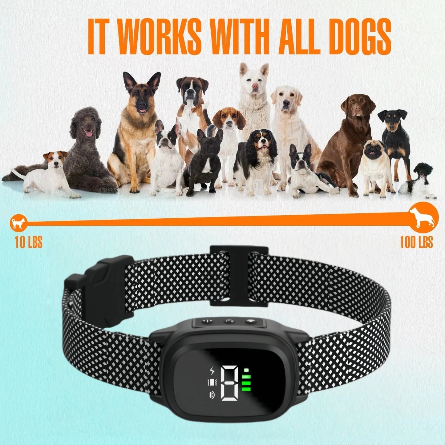 Waterproof Dog Bark Collar,