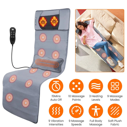 Full Body Electric Massage Mat with Heat Vibration