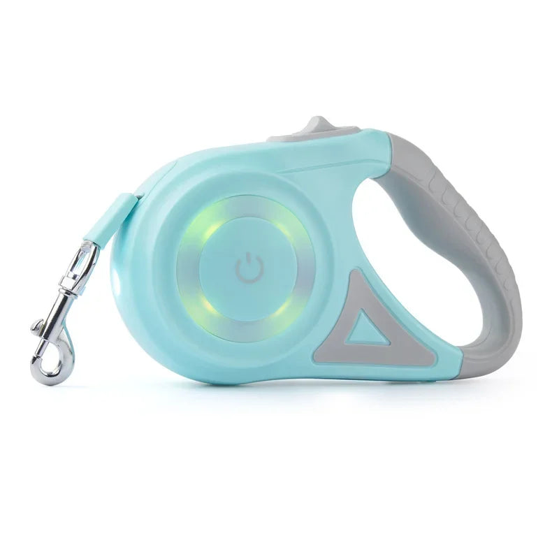 5M Automatic Retractable Dog Leash with Led Flashlight Durable Nylon Lead for Pet Dogs Adjustable Walking Running Rope Dog stuff