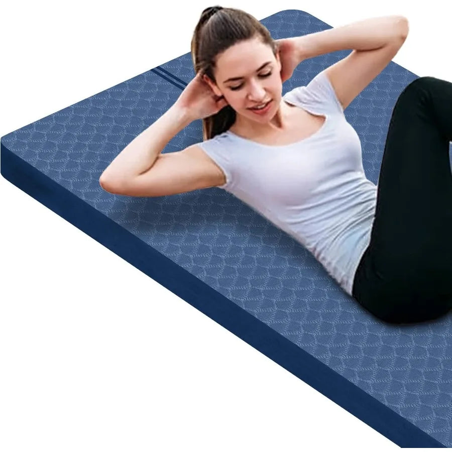 Large Thick Exercise Mat for Fitness Yoga Pilates Stretching and Floor Exercises
