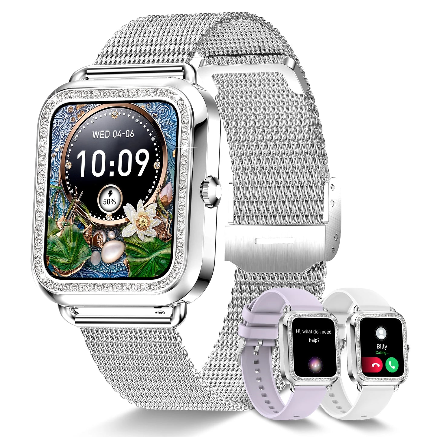 Women's Fashion Wearable Smartwatch  For Android And IPhone, , AI Voice Function