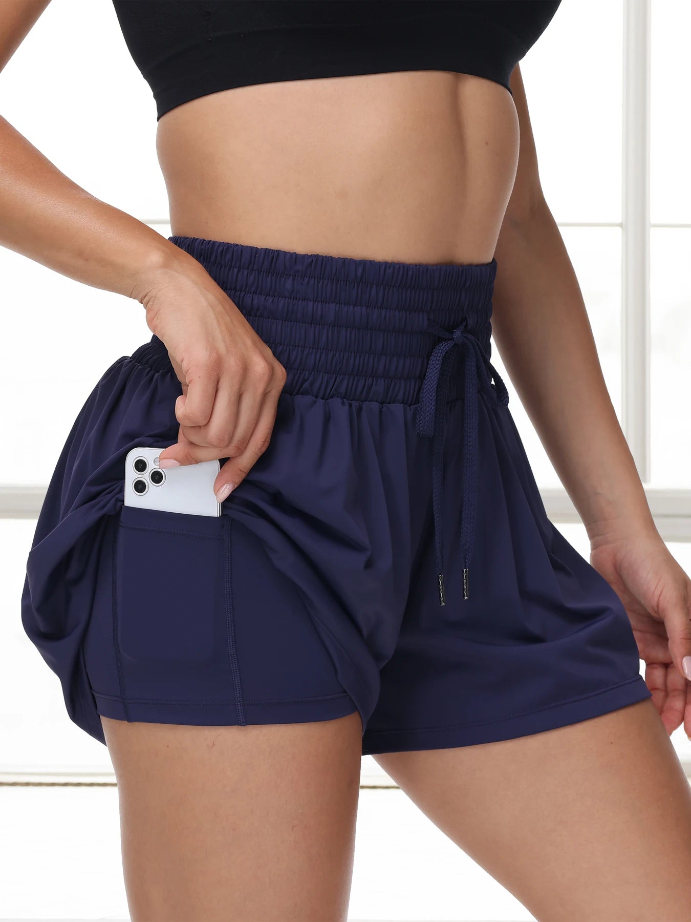 2 in 1 Athletic Shorts for Women High Waisted Gym   Workout Running Tennis ,  Golf  Casual Summer