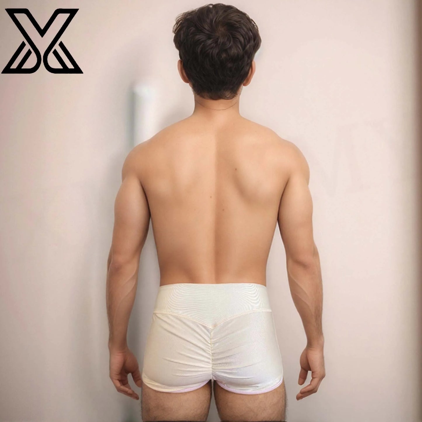 Men's hip lifting beach pants, swimming trunks,