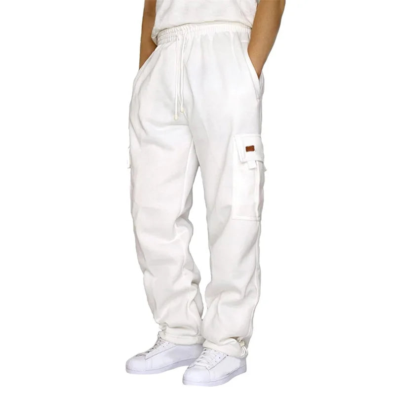 Men’s Loose Cargo Pants Casual Drawstring