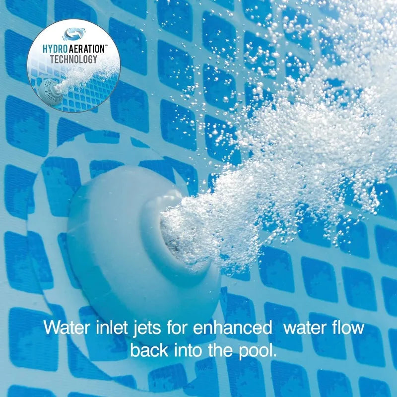 Sand Filter Pump & Saltwater System for Up to 15,000 Gal Pools, - Automatic Algae Control