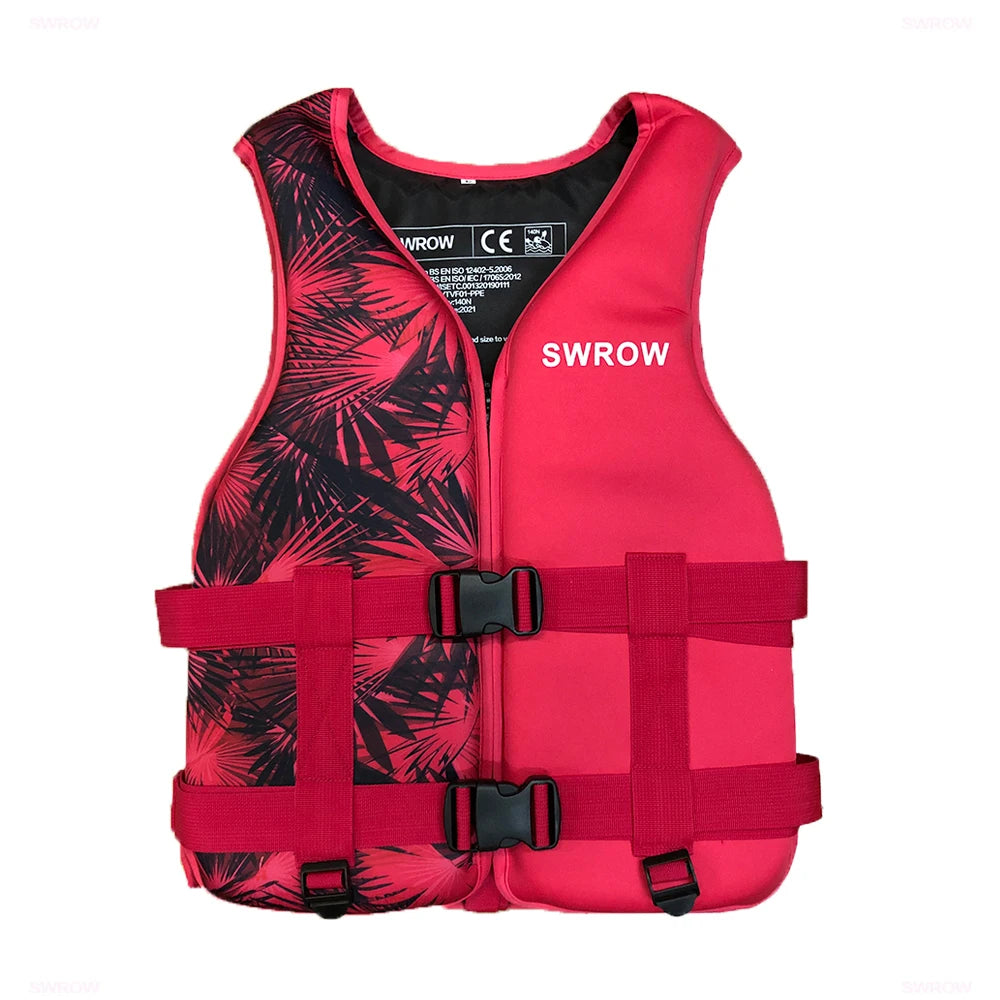 Portable fashion adult children's life jacket neoprene swimming life jacket