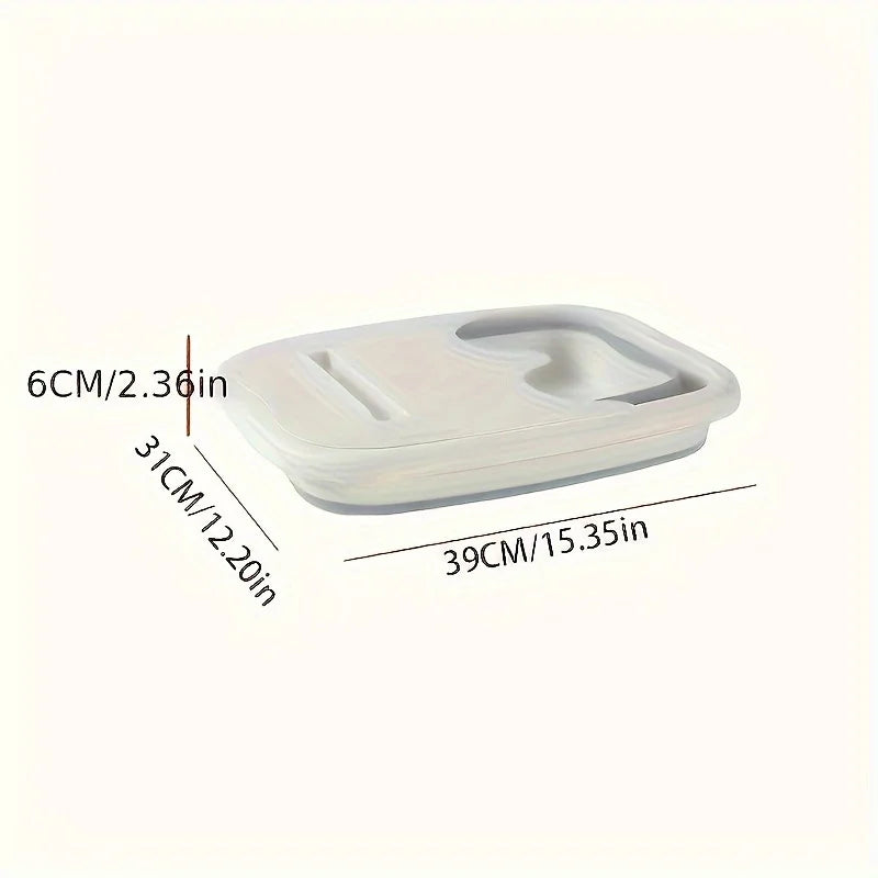 Foldable foot bath tub – portable, covered basin with ergonomic design, suitable for travel and home use