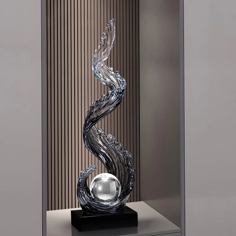Home Decor Wind and Water Rising   Sculpture Luxury Living Room Entrance