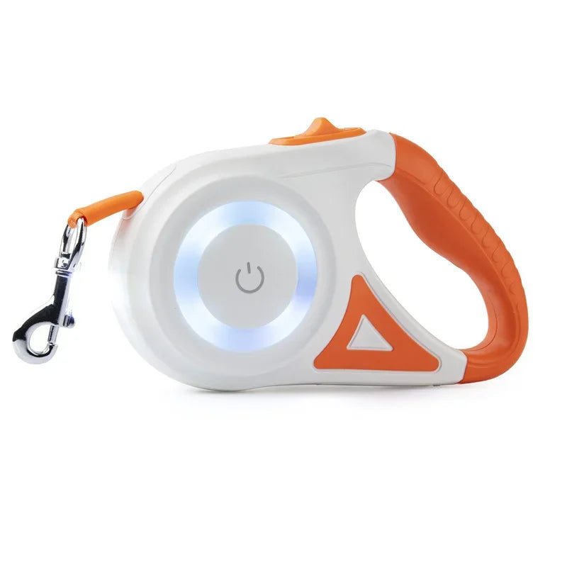 5M Automatic Retractable Dog Leash with Led Flashlight Durable Nylon Lead for Pet Dogs Adjustable Walking Running Rope Dog stuff