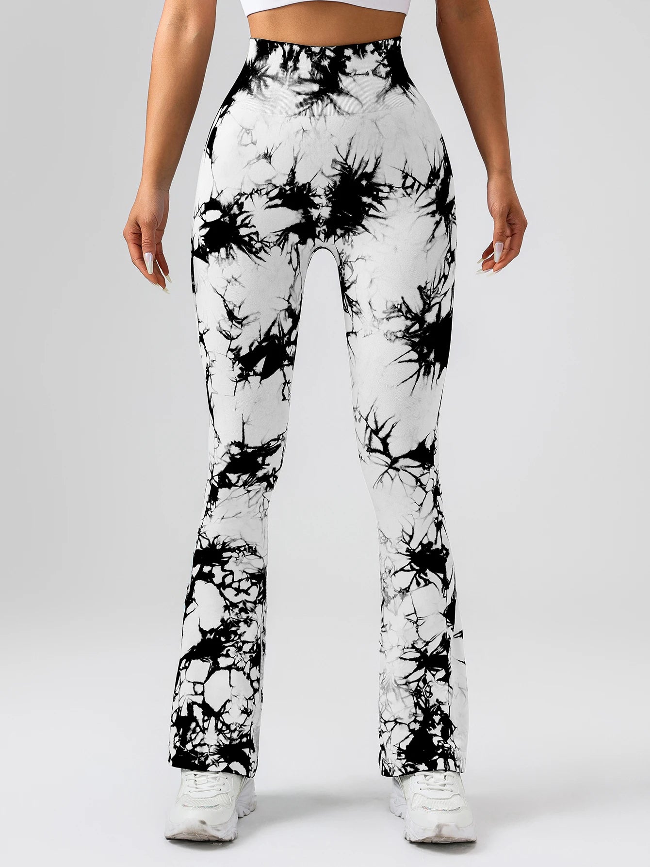 4 Pack US Local Women's Tie-dye flared yoga pants,