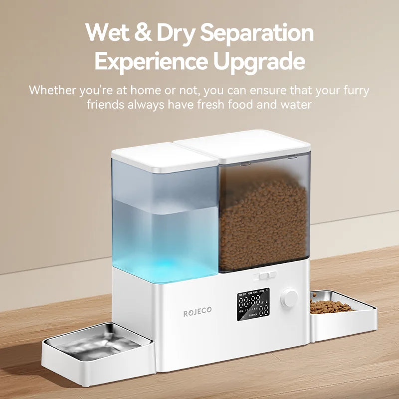 Automatic Pet Feeder Gravity Water Fountain 8.5L