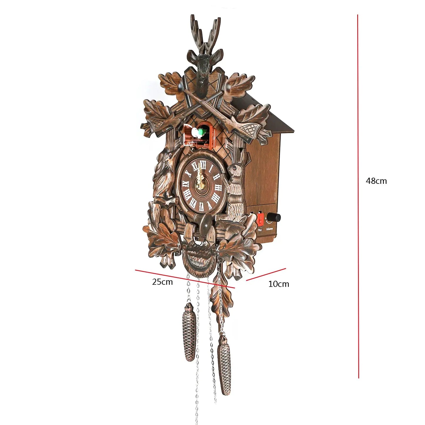 Cuckoo Wall Clock, German Traditional Black Forest Cuckoo Clock  , Bedroom, Study, Office, Gift