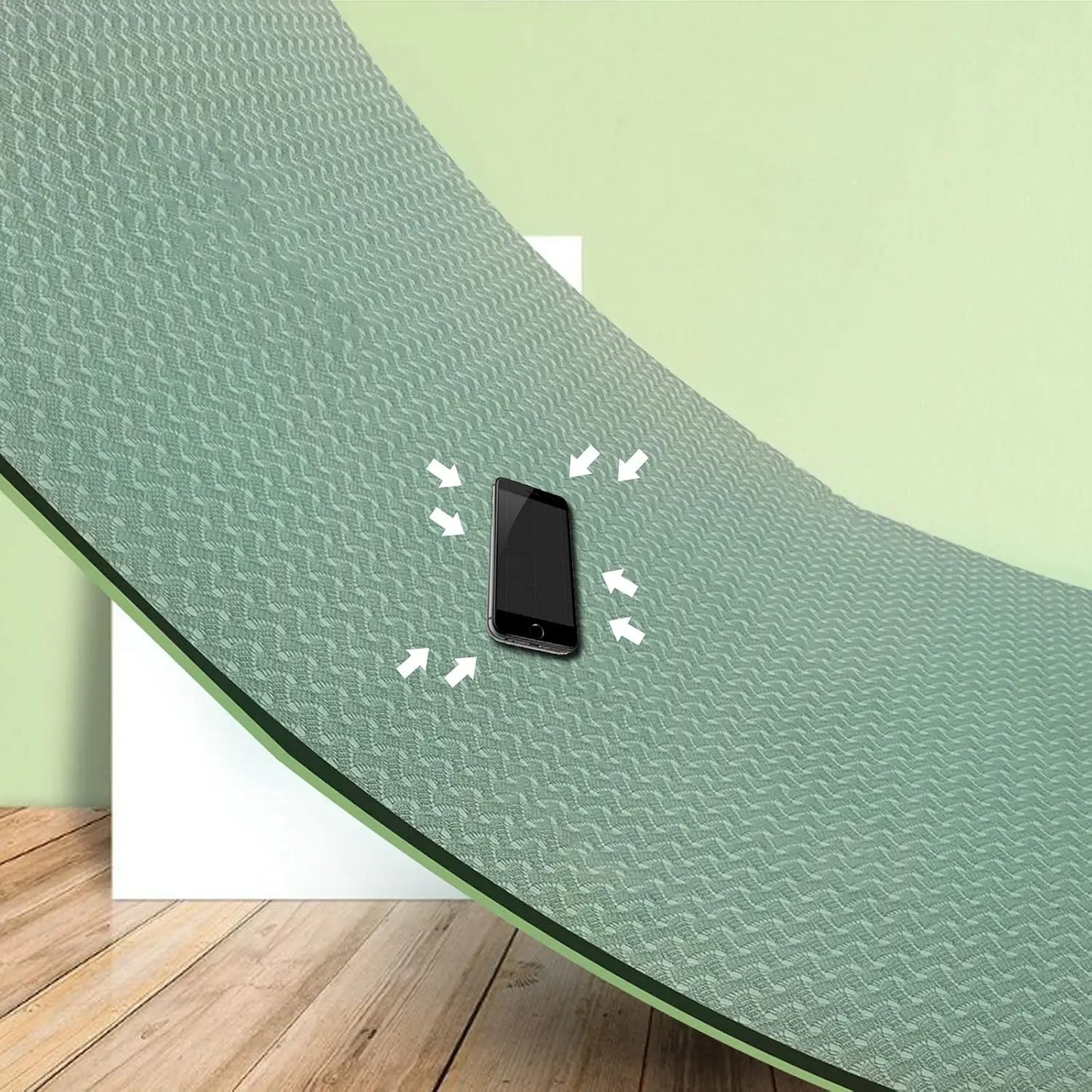 Yoga Mat 1/3 inch  Exercise Mats 8mm TPE Non-Slip Extra Thick High-Density