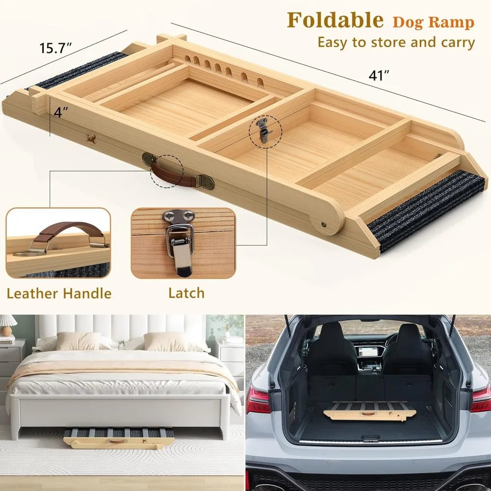 Dog Ramp, Portable Pet Ramp for Large Small Old Dogs Cats