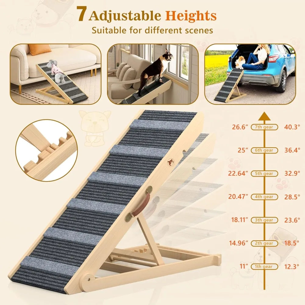 Dog Ramp, Portable Pet Ramp for Large Small Old Dogs Cats