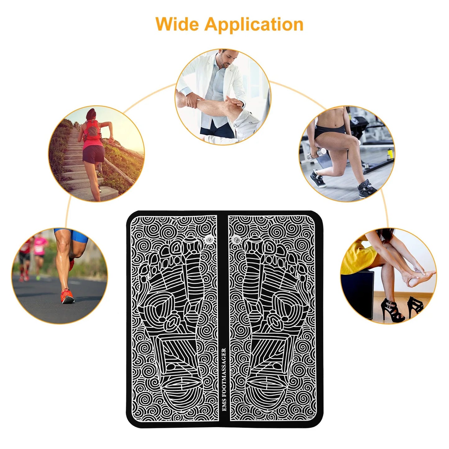 Electric EMS Foot Massager Pad Muscle Stimulator