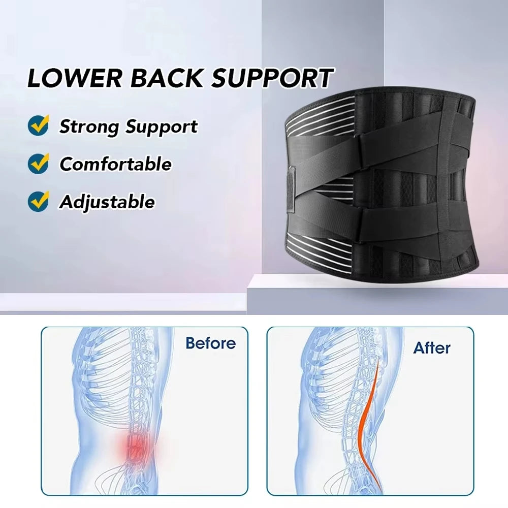 Back Brace for Lower Back Pain,Lumbar Support for Heavy Lifting Men Women,